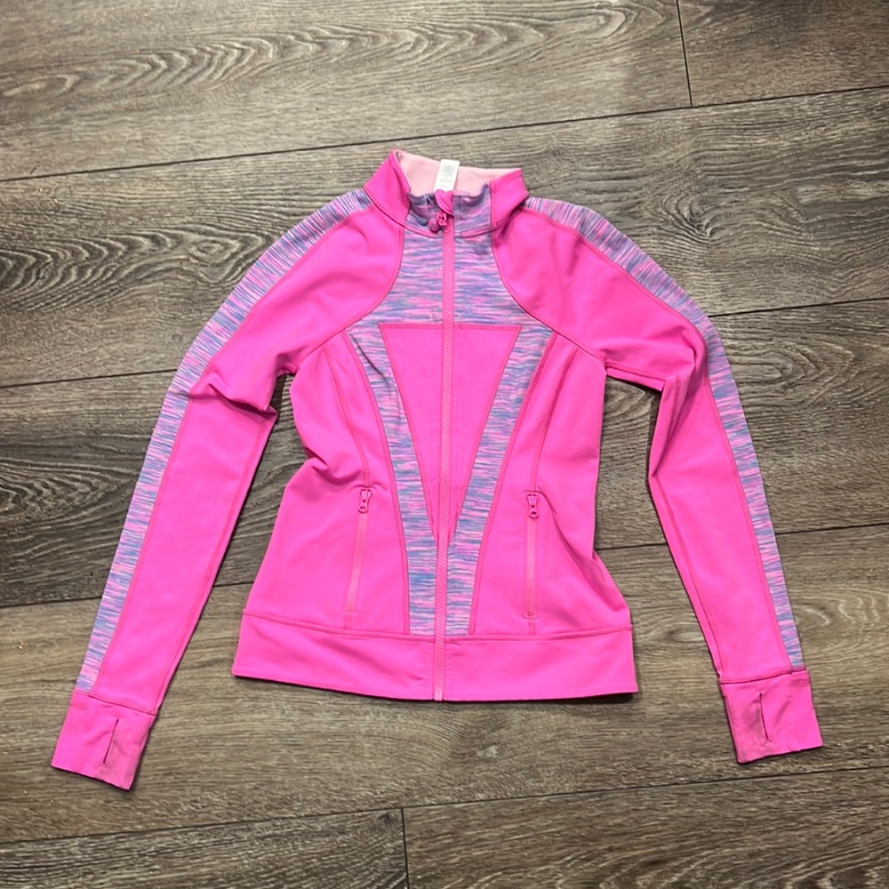 Ivivva girls pink zip up in GUC some wear as pictured